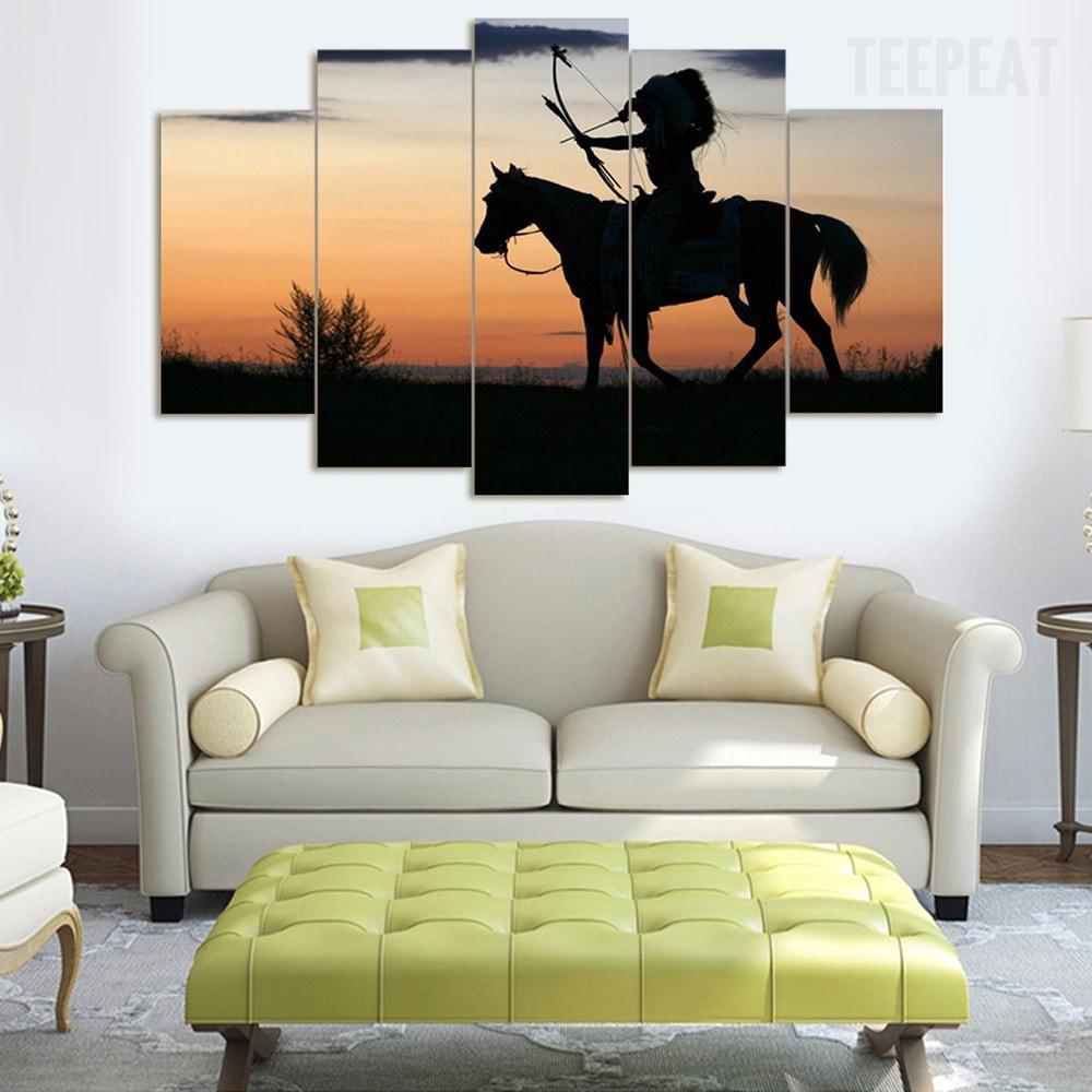 Native American “Serenity” – Army Canvas Wall Art