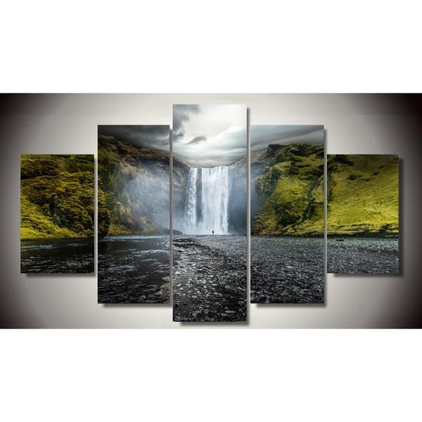 Natural Waterfall Water – Nature Canvas Wall Art