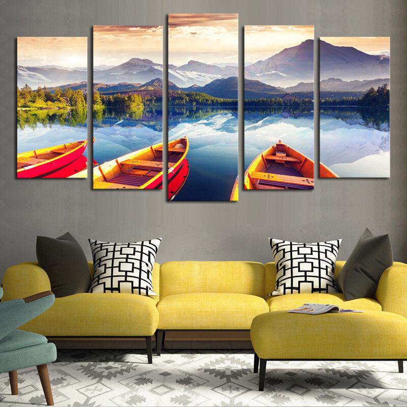 Nature Landscape River Mountains – Nature Canvas Wall Art