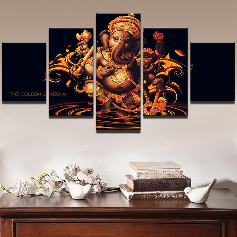 Ndia Tibetan Buddhism Ganesha – Religion Canvas Wall Art