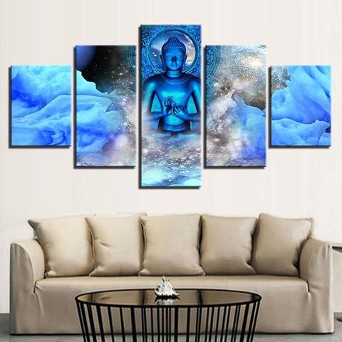Nebula Buddha – Religion Canvas Wall Art