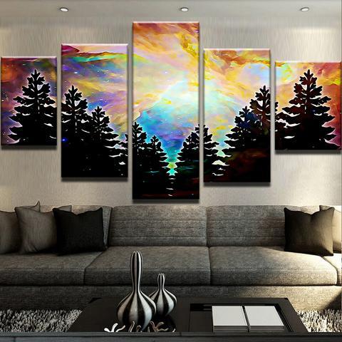 Nebula Forest – Nature Canvas Wall Art