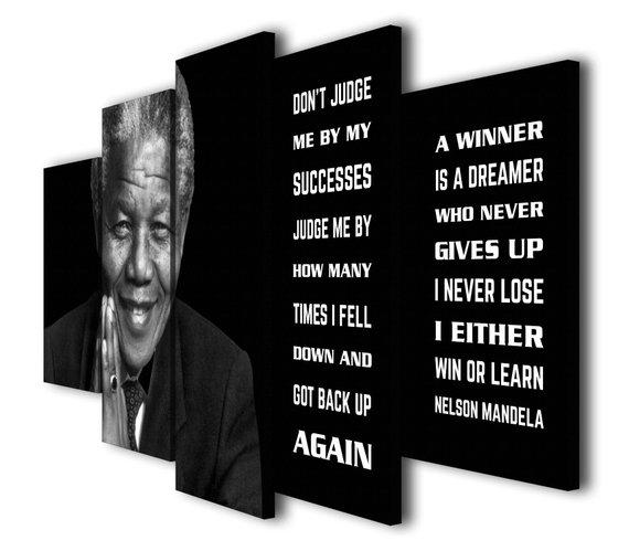 Nelson Mandela Famous Person Canvas Wall Art