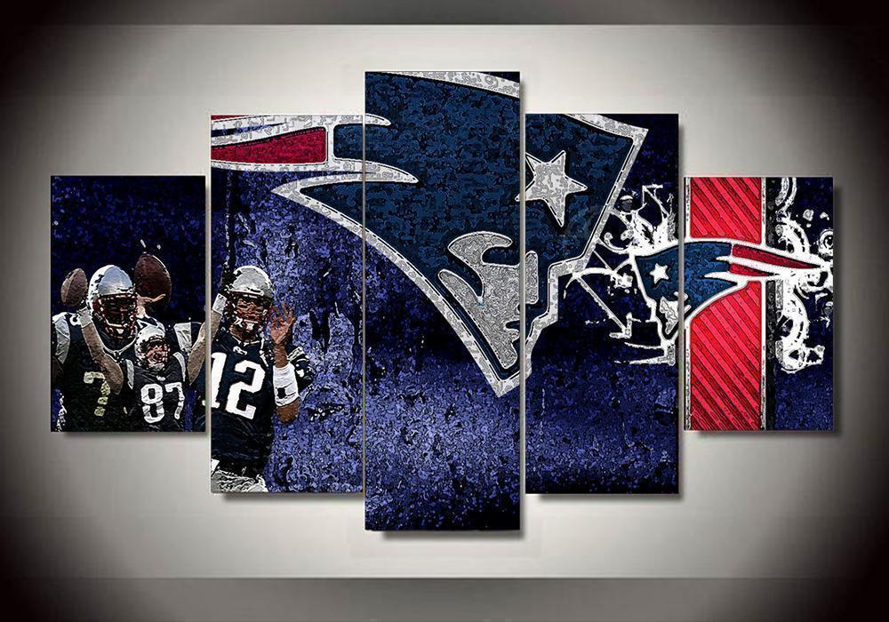 New England Patriots 5 Football – Canvas Wall Art