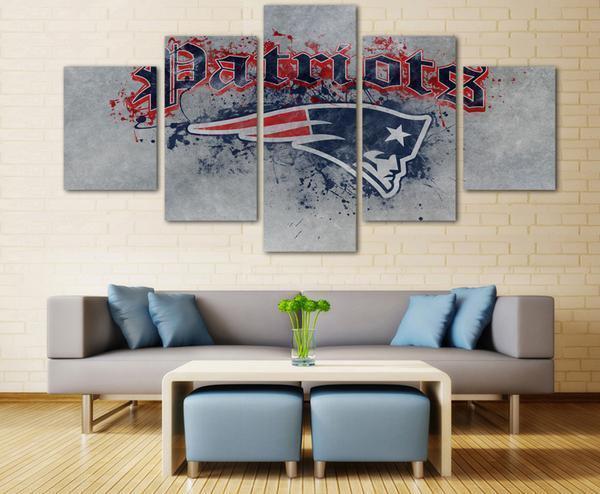 New England Patriots Fan Football – Canvas Wall Art