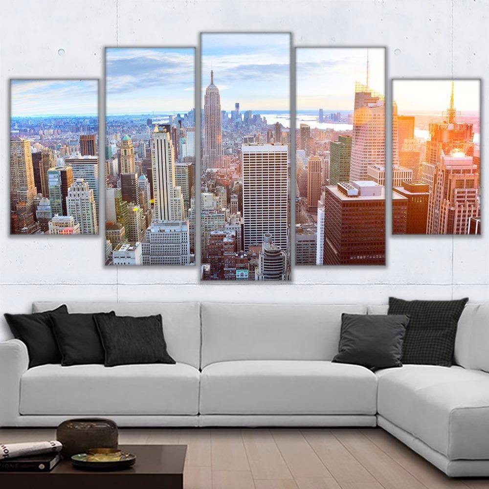 New York Building Sky – Nature Canvas Wall Art