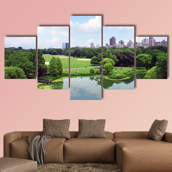 New York Central Park View From Belveder – Nature Canvas Wall Art