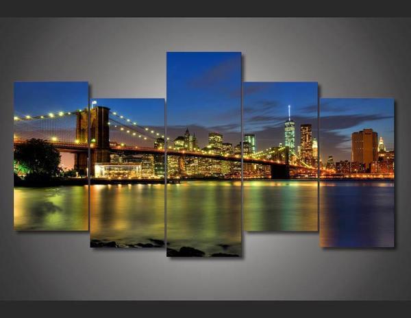 New York City Bridge 10- Nature Canvas Wall Art
