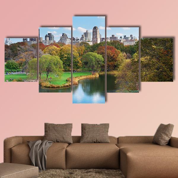 New York City Central Park In Autumn 1 – Nature Canvas Wall Art