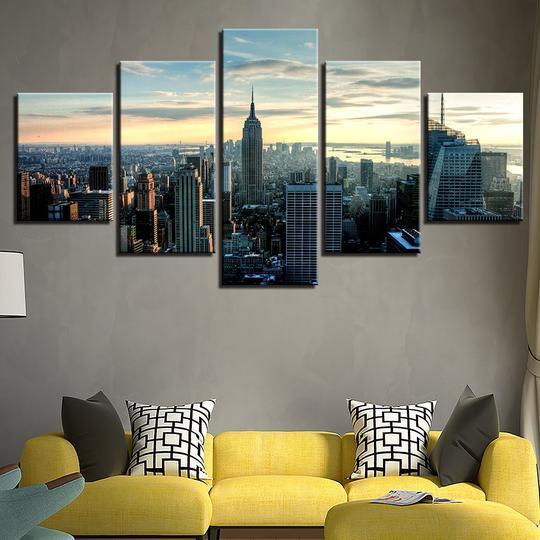 New York City Manhattan Skyline 02 – Nature Canvas Wall Art