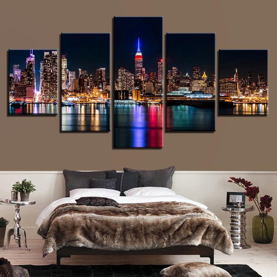 New York City Nightscape – Nature Canvas Wall Art
