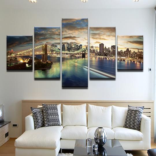 New York City Twilight – Nature Canvas Wall Art