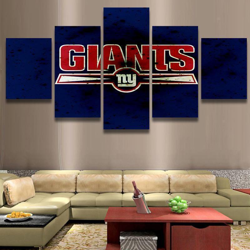 New York Giants Team Logo Football – Canvas Wall Art