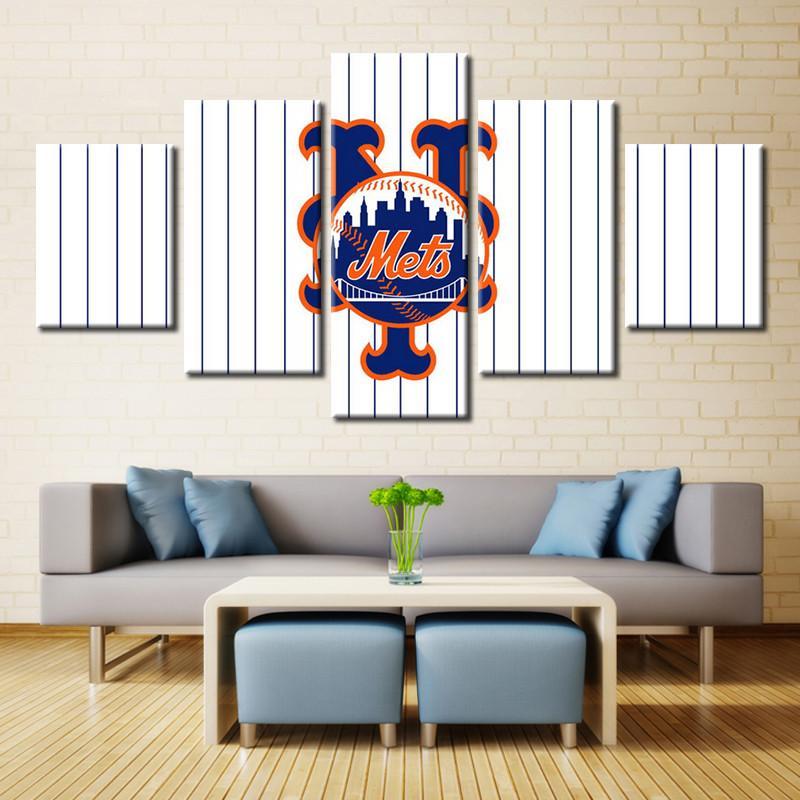 New York Mets Sports Team Shirt Strips – Sport Canvas Wall Art