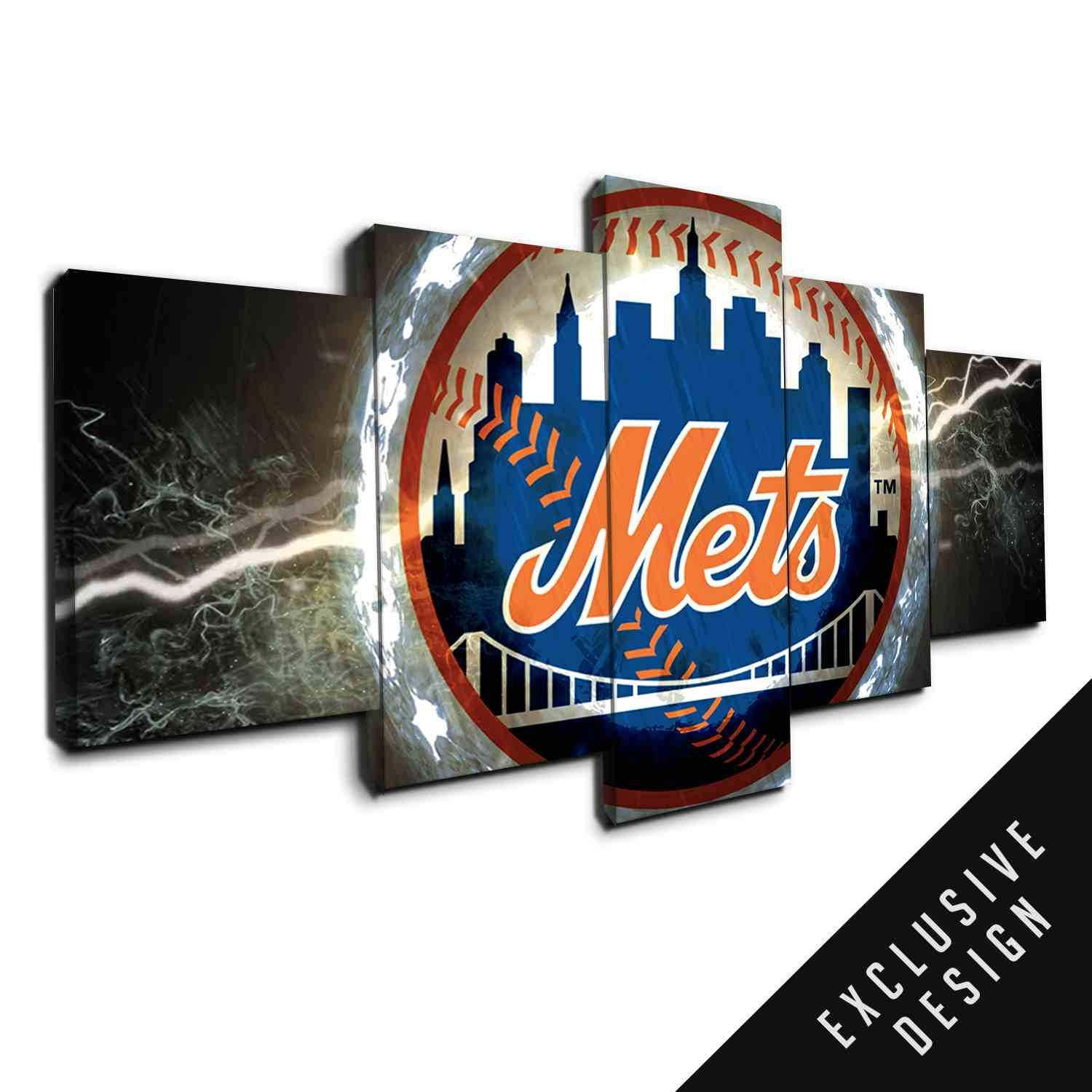 New York Mets Thunderbolt – Sport Canvas Wall Art