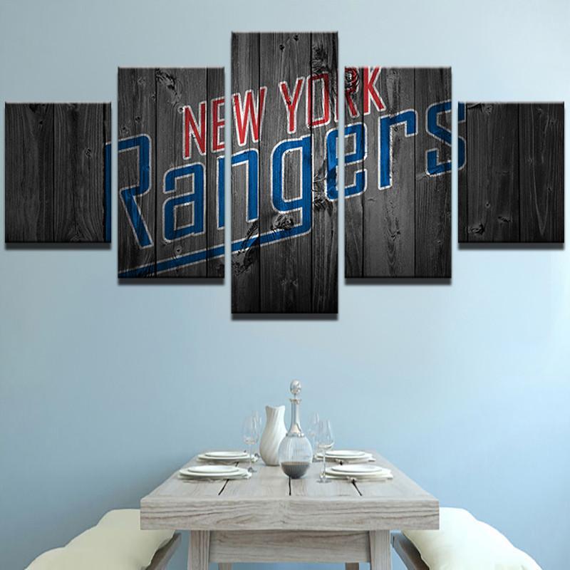New York Rangers Ice Hockey NHL Wood – Sport Canvas Wall Art