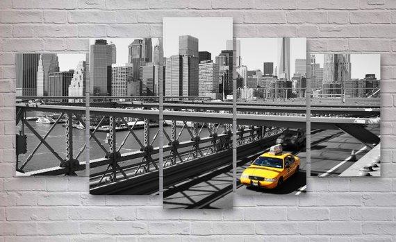 New York Yellow Taxi Cab – Automative Canvas Wall Art