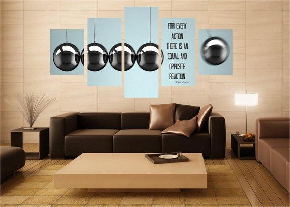 Newton’S Third Law – Abstract Canvas Wall Art