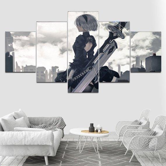 Nier Automata Anime Canvas Wall Art