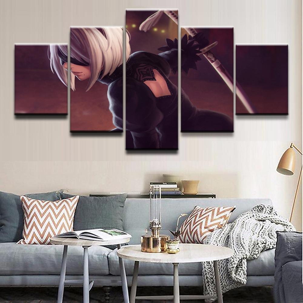 Nier Automata Yorha 2B Poster 3 – Gaming Canvas Wall Art