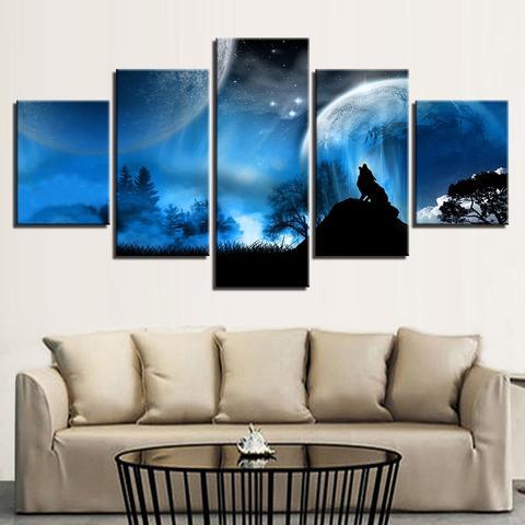 Night Animal Wolf – Animal Canvas Wall Art