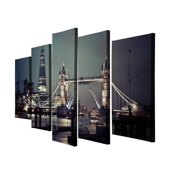 Night London Bridge Landscape – Nature Canvas Wall Art