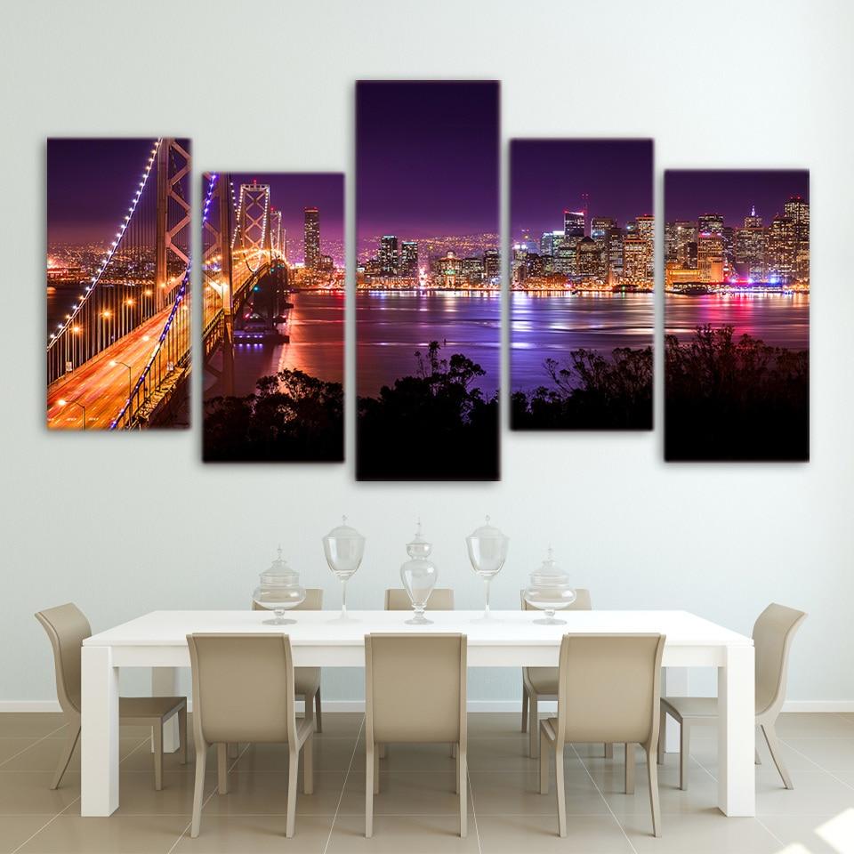 Night Market Scene Lighting – Nature Canvas Wall Art