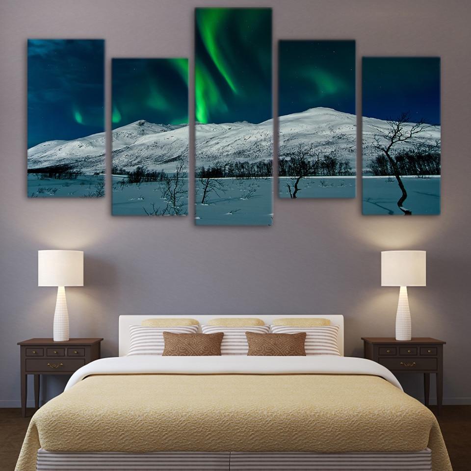 Night Scene Mountain – Nature Canvas Wall Art