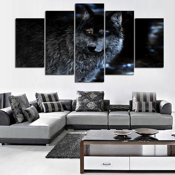 Night Wolf 2 – Animal Canvas Wall Art