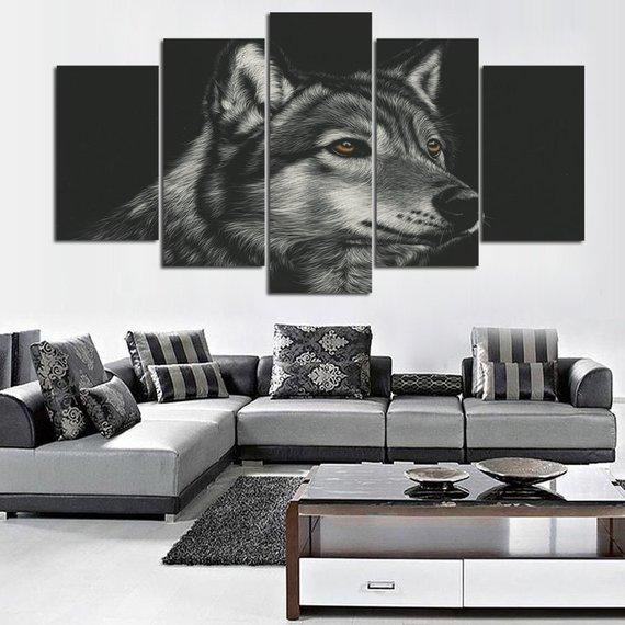 Night Wolf 5 – Animal Canvas Wall Art