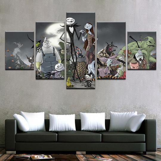 Nightmare Before Christmas – Cartoon Print Canvas Wall Art