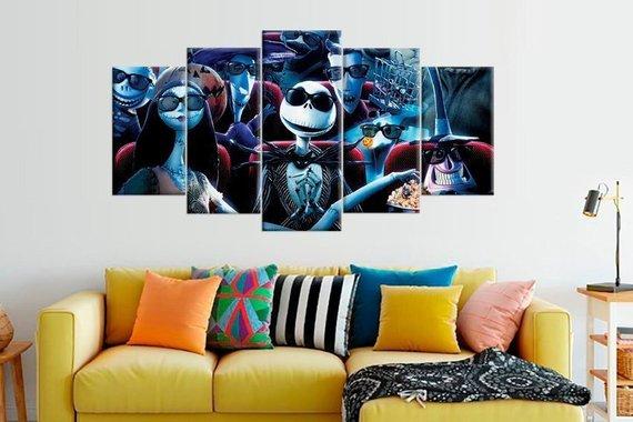 Nightmare Before Christmas Characters Jack Skellington – Cartoon Canvas Wall Art