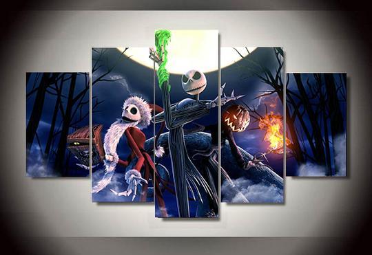 Nightmare Before Christmas Jack Skellington 3 – Cartoon Canvas Wall Art