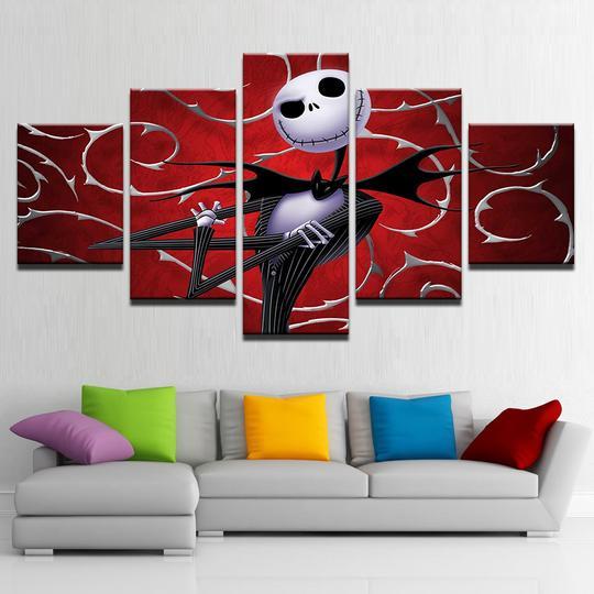 Nightmare Before Christmas Jack Skellington 4 – Cartoon Canvas Wall Art