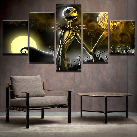 Nightmare Before Christmas Jack Skellington – Cartoon Canvas Wall Art