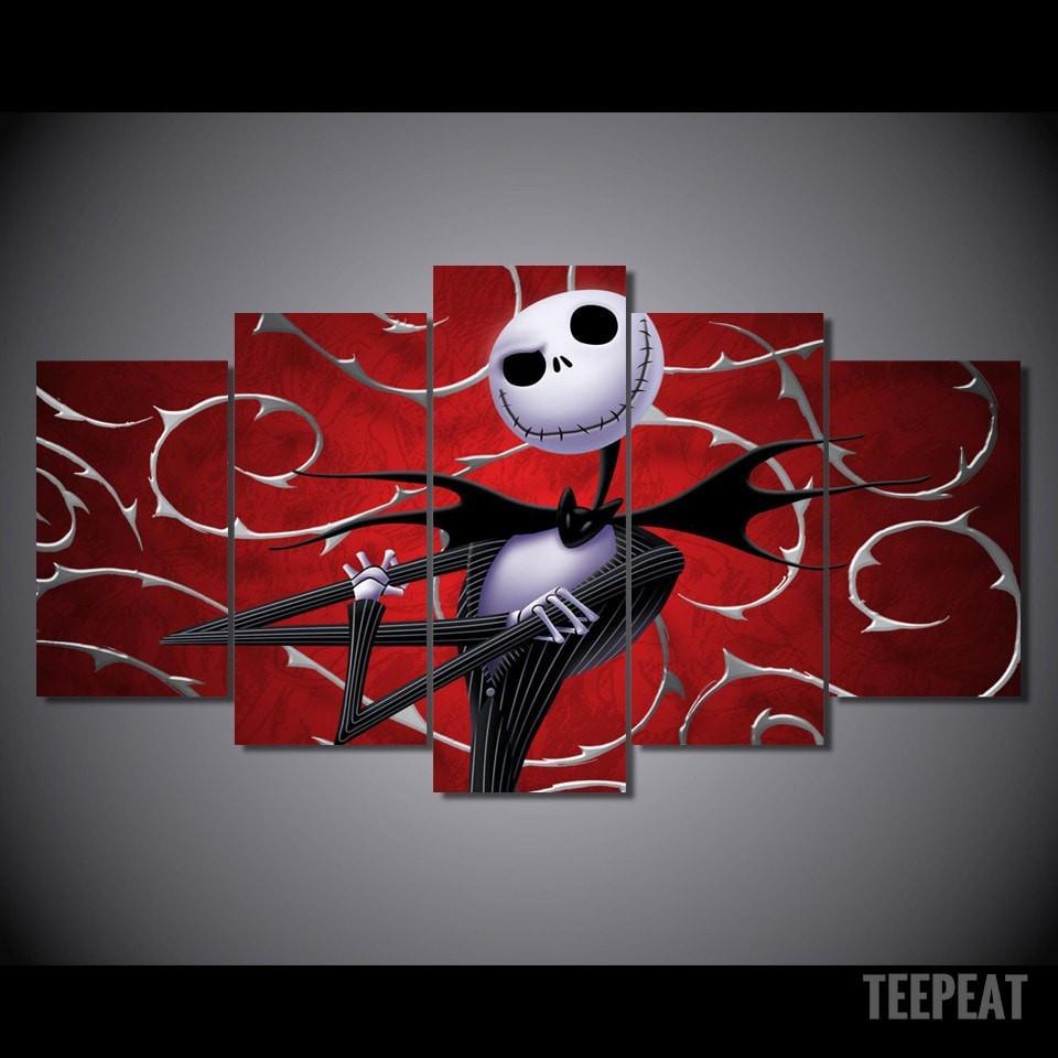 Nightmare Before Christmas: Skeleton Jack – Cartoon Canvas Wall Art