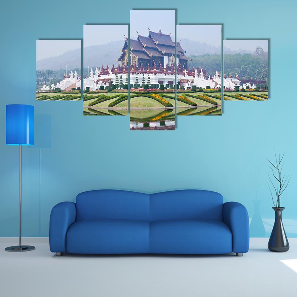 Northern Thai Style Building In Royal Flora Expo – Nature Canvas Wall Art