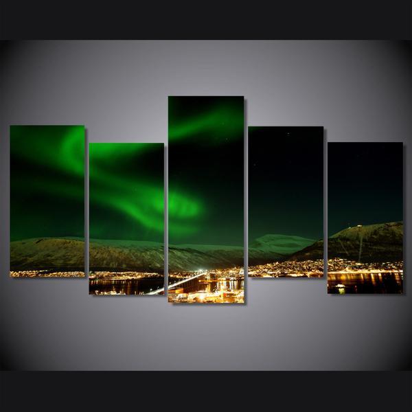 Norway Northern Lights 03 – Nature Canvas Wall Art
