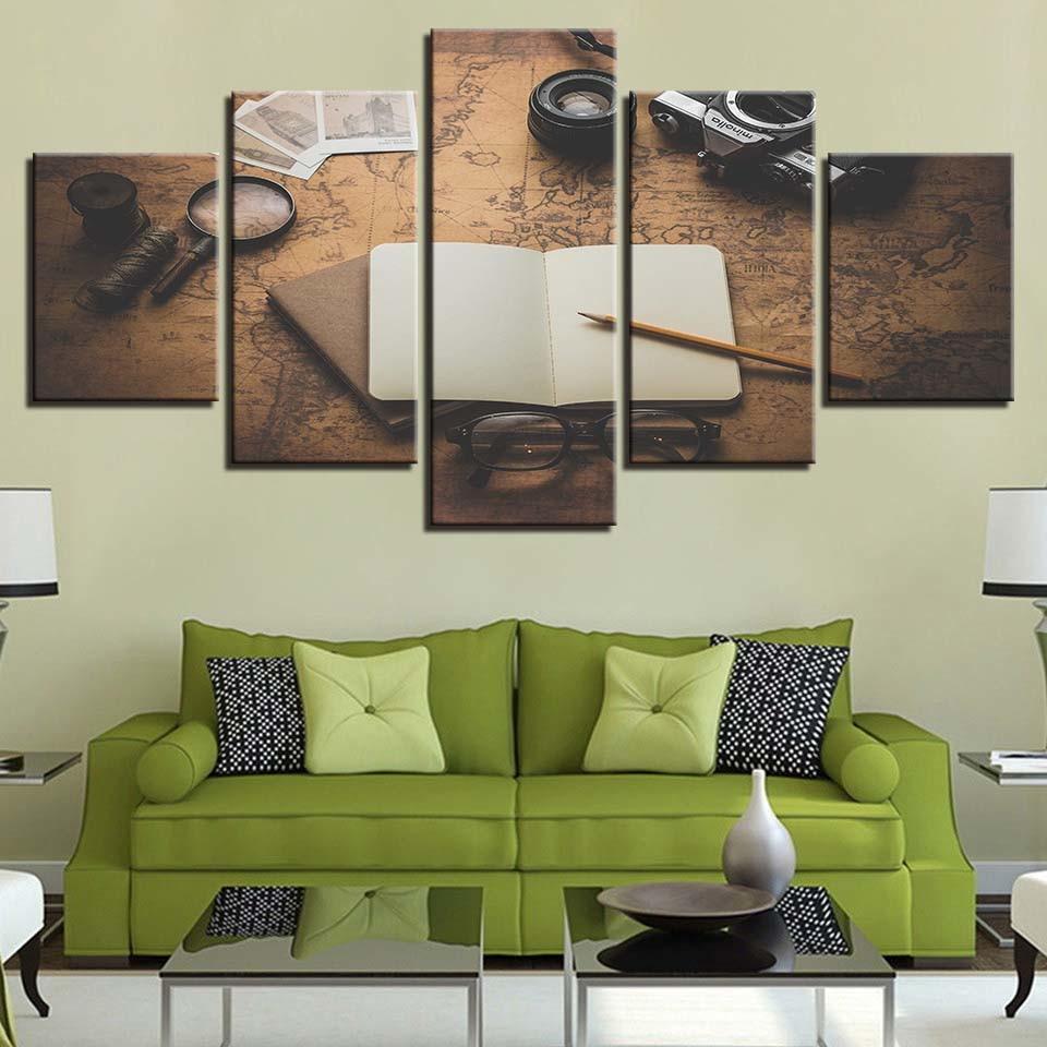 Notebook Magnifying Glass – Abstract Canvas Wall Art