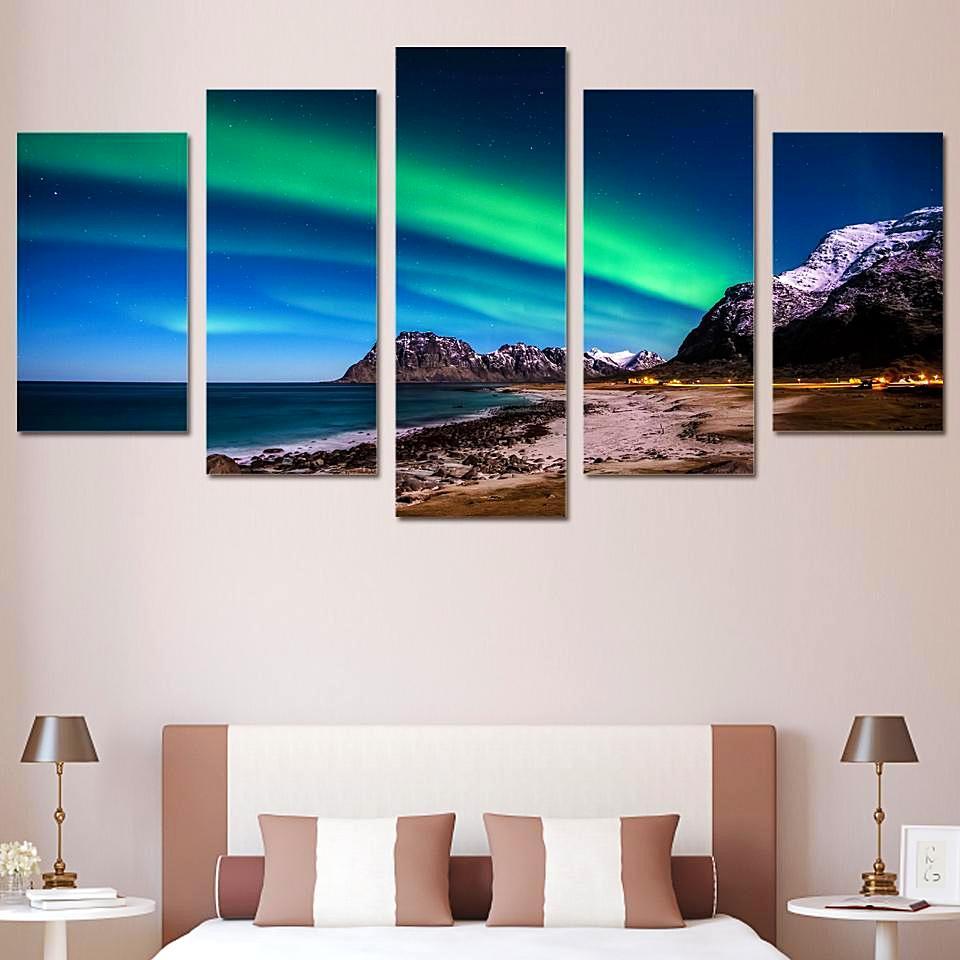 Nothern Light Aurora – Space Universe Canvas Wall Art