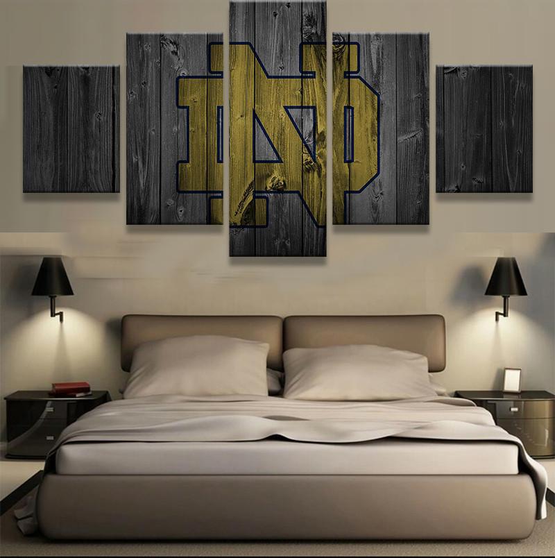 Notre Dame Barn Wood – Sport Canvas Wall Art