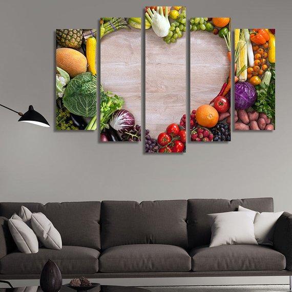 Nutrition Heart – Abstract Canvas Wall Art