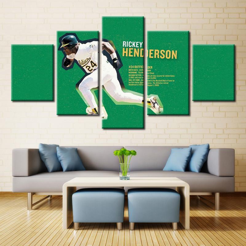 Oakland Athletes Rickey Henderson – Sport Canvas Wall Art