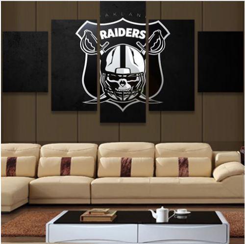 Oakland Raiders Logo Sport Canvas Wall Art