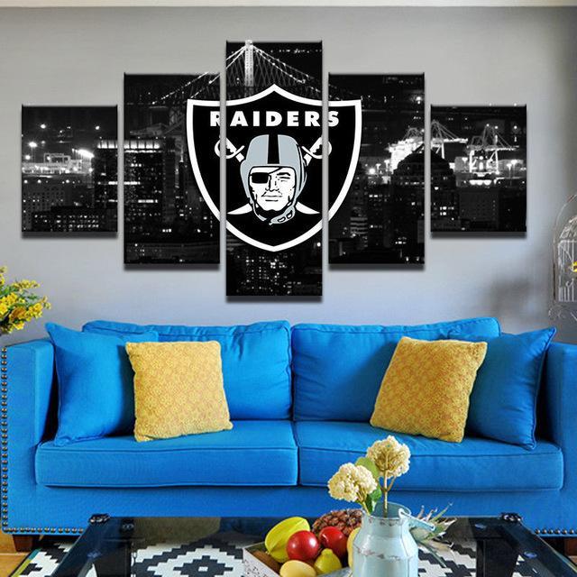 Oakland Raiders Logo Sport Canvas Wall Art
