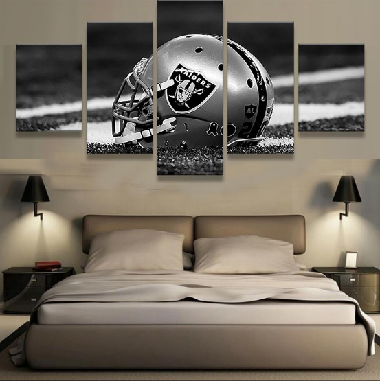 Oakland Raiders Helmet Football – Sport Canvas Wall Art