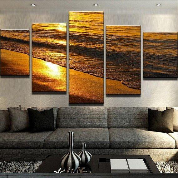 Ocean And Water Sunset – Nature Canvas Wall Art