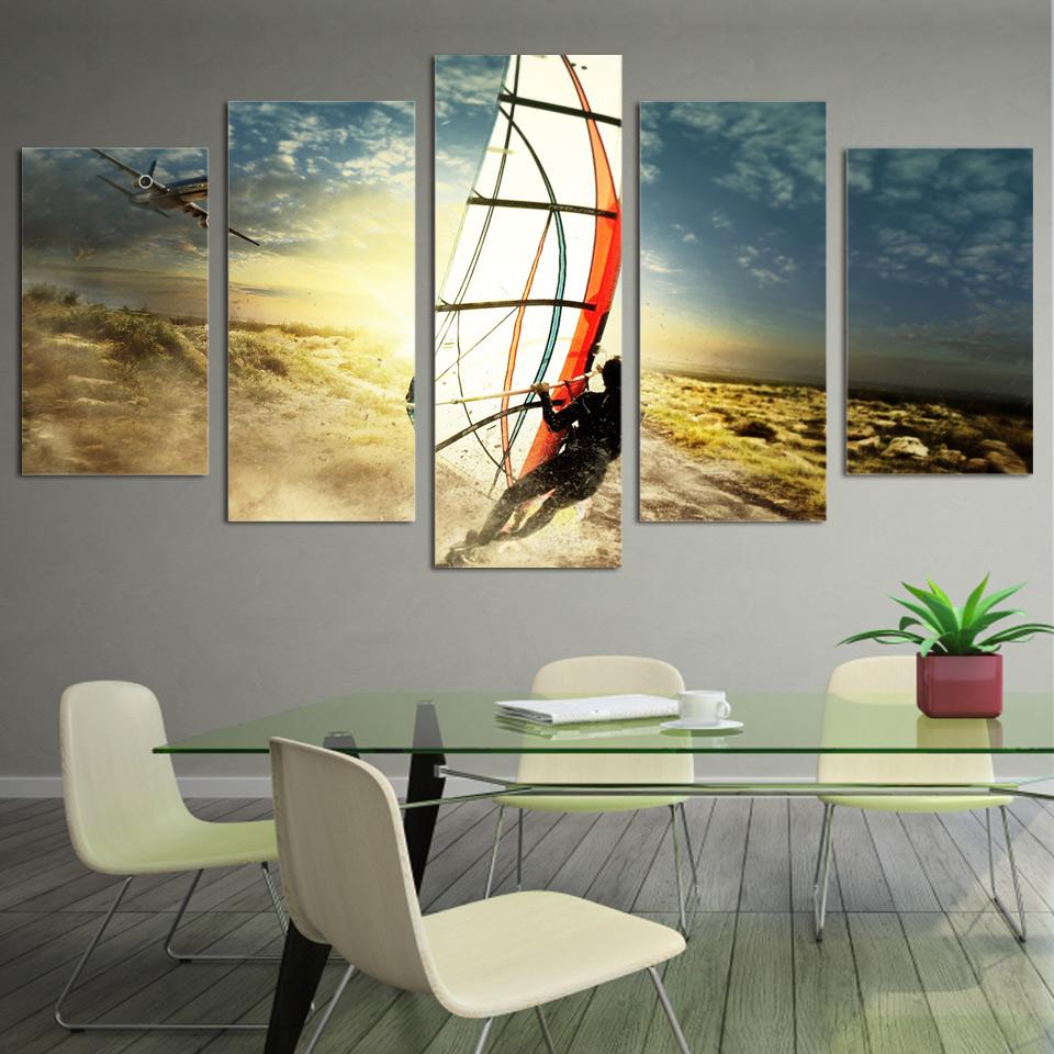 Ocean Art Sail Seascape Surfing – Sport Canvas Wall Art