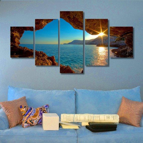 Ocean At Seasun 01 – Space Canvas Wall Art