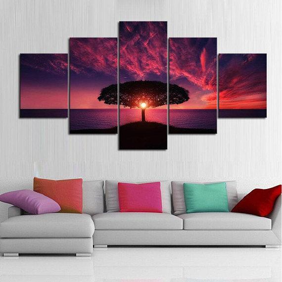 Ocean Sea Sunset – Nature Canvas Wall Art